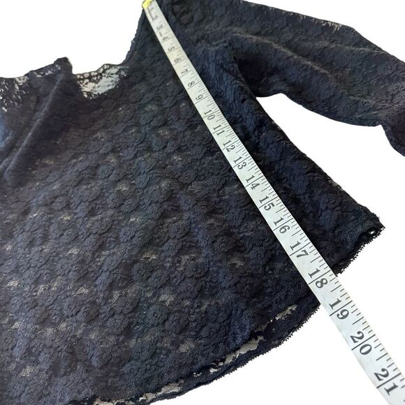 Pacsun John Gault Black Mesh Lace Sheer Long Sleeve Witchy Whimsigoth Top, OS - Picture 6 of 6